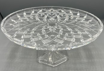 Cut Crystal Pedestal Cake Platter