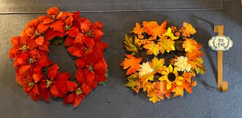 Decorative Faux Wreaths - 2 Total