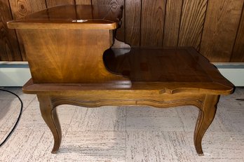 Vintage Solid Wood Telephone Table With Drawer