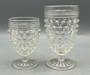 Anchor Hocking Hobnail Clear Juice Glasses - 2 Total
