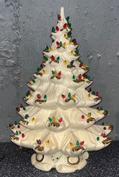 Vintage Ceramic Christmas Tree Lamp