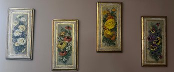 Vintage Robert Laessig Framed Botanical Prints- Set Of 4