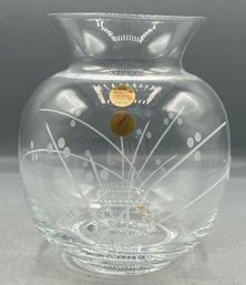 Zweizel Etched Crystal Vase