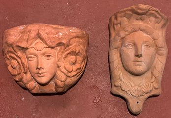 Outdoor Terracotta Wall Hanging Planters - 2 Total