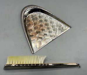 Silver Plated Table Crumb Brush And Pan Set