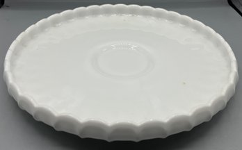 Fenton Milk Glass Thumbprint Pattern Platter