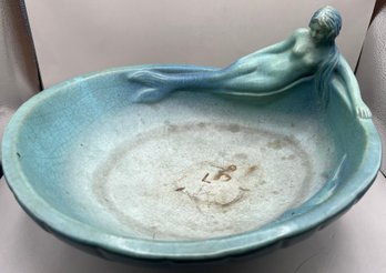 Van Briggle Pottery Siren Of The Sea Mermaid Bowl