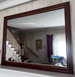 Oversized Wood Frame Wall Mirror