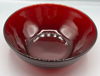 Anchor Hocking Royal Ruby Red Glass Serving Bowl