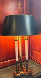 Vintage Stiffel Brass Bouillotte Candlestick Table Lamp