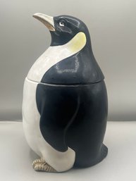 Otagiri Ceramic Emperor Penguin Cookie Jar - Made In Japan