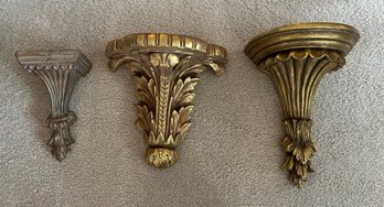 Decorative Resin Wall Sconces - 3 Total