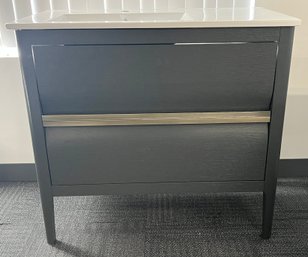 Laminated 2-drawer Vanity With Porcelain Sink Top