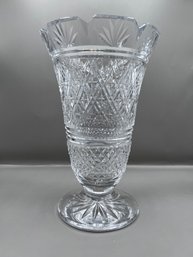 Waterford Scalloped Edge Crystal Vase