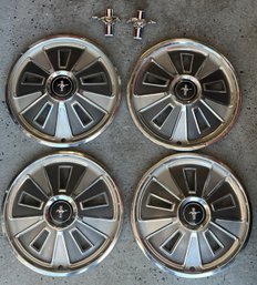 1965 Ford Mustang Wheel Covers With 2 Decals Included - 6 Piece Lot