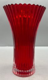 FTD Red Cut Glass Vase