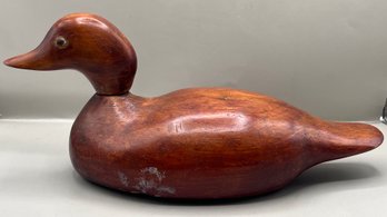 Red Wooden Duck Decoy