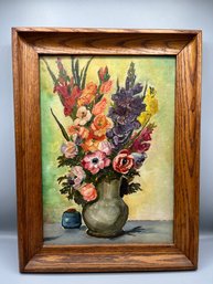 Oil On Canvas Framed - Floral Bouquet