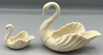 Lenox Porcelain Swan Figurines - 2 Total