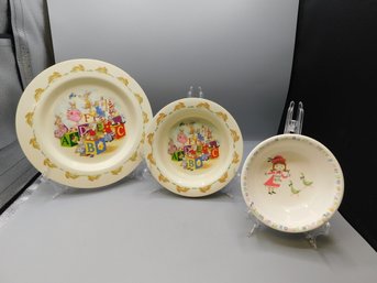 Lot Of Childrens Dishes, 3pcs