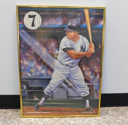 Robert Stephen Simone 1986 Mickey Mantle Lithograph 18' X 24'