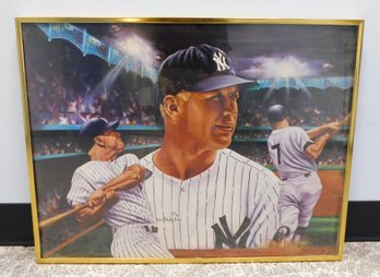 Robert Stephen Simone 1986 Mickey Mantle Lithograph 18' X 24' Horizontal