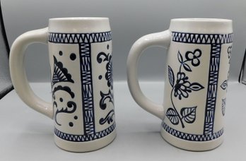 Pair Of 2 Ceramarte Beer Mugs