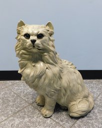 Large Chalk-ware Cat Statue