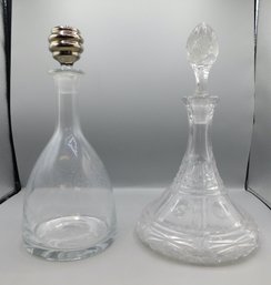 Lot Of 2 Decanters