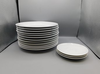 Crate & Barrel Plates & Saucers 16 Piece Lot