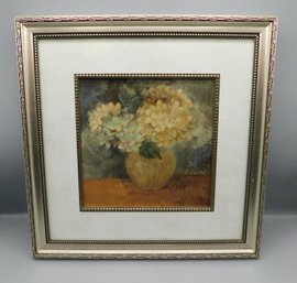 Albena Hristova Framed Floral Hydrangeas In Vase Print 13'