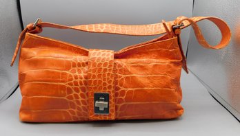 Roberta Gandolfi Orange Alligator Bag