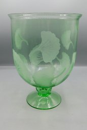 Source Perrier Green Glass Compote