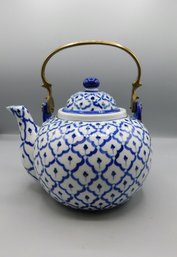 Andrea By Sadek Teapot With Brass Handle