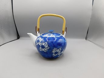 Porcelain Hand Painted Blue & White Teapot