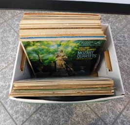 Box Of  Assorted Vinyl Records 56 Pcs