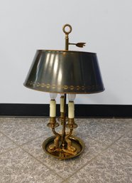 Brass Bouillotte Koi Fish Table Lamp - Tested Works