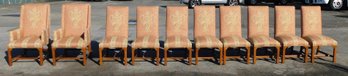 Lot Of 10 Fabric Dining Chairs