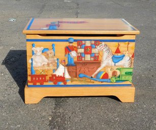 Wooden Childrens Toy Chest