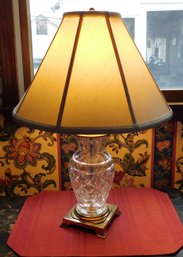 Waterford Crystal And Brass Table Lamp