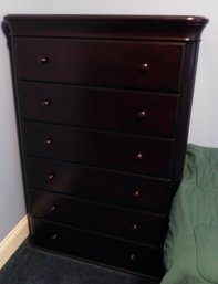 Solid Wood Dresser Dark Brown 6 Drawers