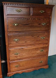 Tall Wooden 6 Drawer Dresser