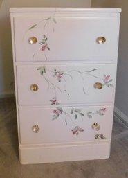 Hand Painted 3 Drawer Side Table