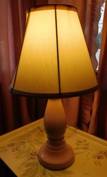 Ceramic Pink Table Lamp - Working