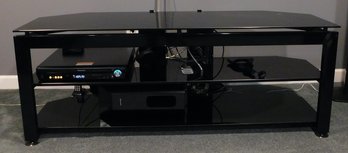 Tempered Black Glass TV Stand