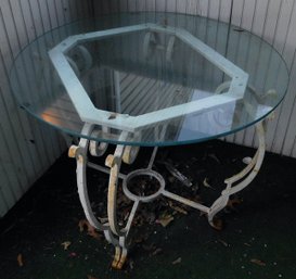 Glass Top Wrought Iron Table