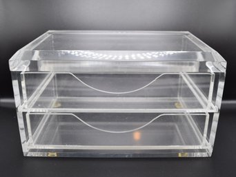 Acrylic Two Drawer Table Top Storage Box