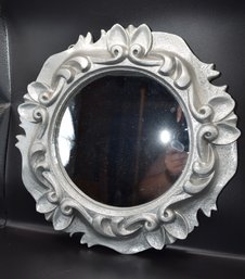 Silver Tone Wood Framed Mirror