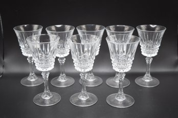 Vtg WM Dalton French Lead Crystal Cordial Glasses - 8 Piece Lot