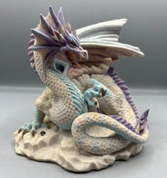 Holland Studio Craft 1989 Enchantica Collection First Edition Resin Figurine -  Winter Dragon